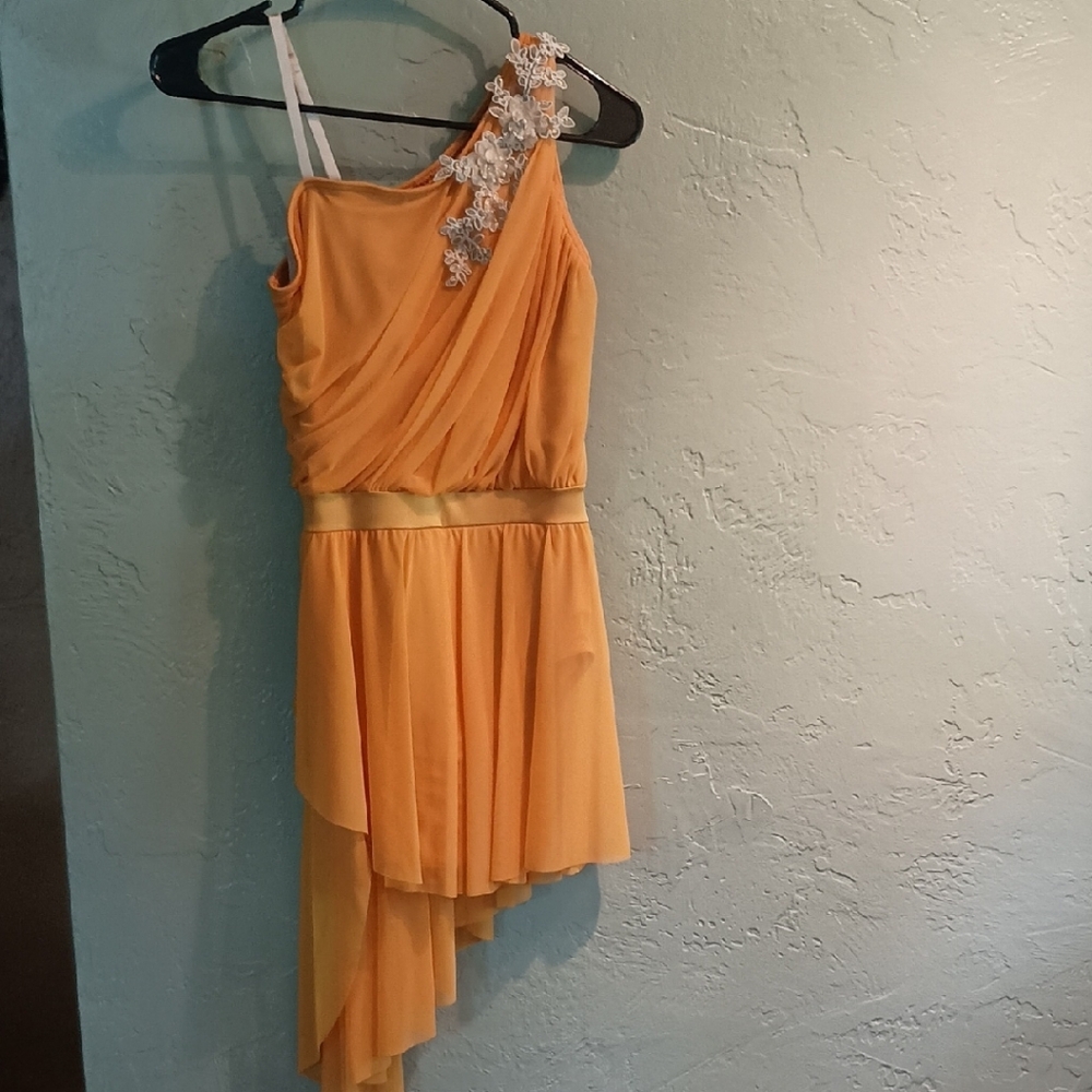 Elegant Sunflower Colored Dance Costume